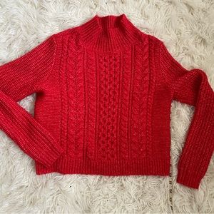 Loft size small red turtleneck sweater